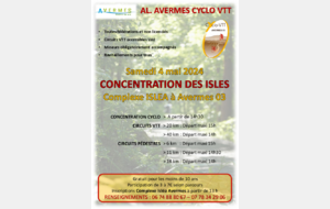 Concentration Cyclo - Marche - VTT AVERMES Samedi 04 Mai 2024