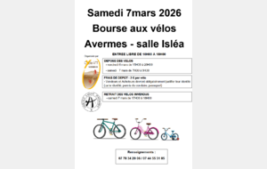Bourse aux Vélos 6 et 7 mars 2026