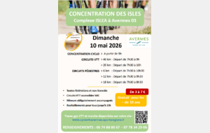 VTT, MARCHE, CONCENTRATION Dimanche 10 Mai à Avermes - Traces gpx VTT , Marche